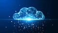 Futuristic Cloud Computing and Big Data Concept Royalty Free Stock Photo