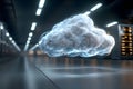 Futuristic Cloud Computing Concept in a Modern Data Center Environment Generative AI Royalty Free Stock Photo