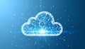 Futuristic Cloud Computing Data Network Royalty Free Stock Photo