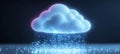 Futuristic Cloud Computing System for Digital Solutions and Enhanced Cyber Security Infrastructure Royalty Free Stock Photo