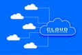 futuristic cloud computing technology background for secure data transfer