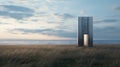 Futuristic Coastal Landscape A Confessional Sculptor In Soft Tonal Colors