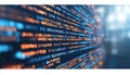 Futuristic Code Snippet Pixel Perfect Design, 0, 1, Vector Graphic, Abstract Technology Concept