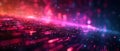 Concept Neon Coding, Futuristic Tech, Futuristic Code Stream in Neon Glow Sleek Tech Aesthetic
