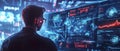 Futuristic Command Prompt on Holographic Screen