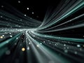A futuristic, complex digital pattern image in dark blueteal tones, evoking high-tech and otherworldly vibes Ideal for