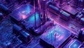 Futuristic computer chip complexity fuels industry progress in digitally generated image generated by AI Royalty Free Stock Photo