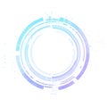 Futuristic Concentric Tech Rings With Gradient Data Arcs Royalty Free Stock Photo