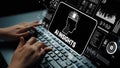 Futuristic Concept of Artificial Intelligence Insights and Data Analysis with Hands Typing on Keyboard. Asymptotic smart Royalty Free Stock Photo