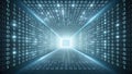 Binary code tunnel representing digital data flow Royalty Free Stock Photo