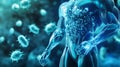 Futuristic Concept of Bioengineered Myocytes in Advanced Sci-Fi Setting Royalty Free Stock Photo