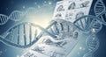 DNA Blueprint Futuristic Architecture Genetic Engineering Concept Royalty Free Stock Photo