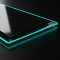 Futuristic concept design featuring a sleek, black rectangular device with glowing Royalty Free Stock Photo