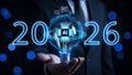 Artificial intelligence and future technology trends illuminating the year 2026 with innovative solutions Royalty Free Stock Photo