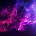 Futuristic conceptual world,Abstract smoke over the asphalt illuminated by multicolored neon lights,AI generated