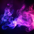 Futuristic conceptual world,Abstract smoke over the asphalt illuminated by multicolored neon lights,AI generated