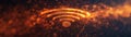 Futuristic Connectivity - Abstract Digital Art with WiFi Symbol, Data Nodes, and Flowing Lines, Conceptual Network Illustration in