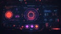 Futuristic control panel displaying digital data interface Royalty Free Stock Photo