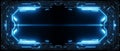 Futuristic control panel with glowing blue interface Royalty Free Stock Photo