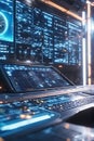 Futuristic Control Panel Interface, Digital Display, Modern Technology, Portrait Images Generative AI Royalty Free Stock Photo