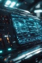 Futuristic Control Panel Interface, Digital Display, Modern Technology, Portrait Images Generative AI Royalty Free Stock Photo