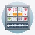 Futuristic Control Panel with Retro Design Royalty Free Stock Photo
