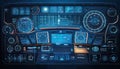 Fut Page Control Room Dashboard Display Royalty Free Stock Photo