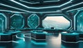 Futuristic Control Room Technology Royalty Free Stock Photo