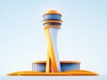 Futuristic control tower angular architecture minimalistic design offering innovative air traffic management solutions in urban