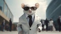 Futuristic Corporate Punk: Immersive Website With A Mouse In A Suit