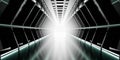 Futuristic corridor with bright light Royalty Free Stock Photo