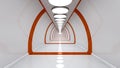 Futuristic corridor of future Royalty Free Stock Photo