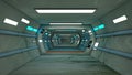 Futuristic corridor interior