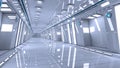 Futuristic corridor interior Royalty Free Stock Photo