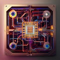 Futuristic CPU and processor