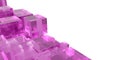 futuristic cube shape abstract Pink crystals Cube Royalty Free Stock Photo