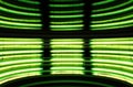 Futuristic curved green lamps with chromatic aberration Royalty Free Stock Photo