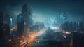 Futuristic Cyber City: A Cinematic, Neon-lit Skyline Powered by AI Technology