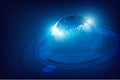 Futuristic Cyber technology abstract background globe sphere world map Royalty Free Stock Photo