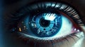 Futuristic cybernetic eye concept Royalty Free Stock Photo