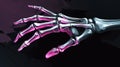 Futuristic Cybernetic Hand Concept in Neon Hues Royalty Free Stock Photo