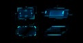 Futuristic cyberpunk HUD elements collection