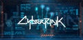 Futuristic cyberpunk poster with elements HUD, GUI, UI