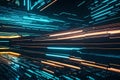 Futuristic Cyberpunk Speed Lights: Abstract Background of Moving Neon Technology Royalty Free Stock Photo