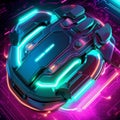 Futuristic Cyberpunk Style Gamepad