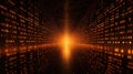 Futuristic cyberspace with binary code background. Generative AI Royalty Free Stock Photo