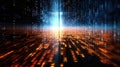 Futuristic cyberspace with binary code background. Generative AI Royalty Free Stock Photo