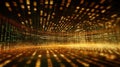 Futuristic cyberspace with binary code background. Generative AI Royalty Free Stock Photo