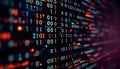 A futuristic cyberspace with binary code, matrix background with digits, programming code abstract technology background of Royalty Free Stock Photo