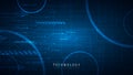 Futuristic cyberspace blue abstract technology background;speed internet technology copy space background;technology communication Royalty Free Stock Photo